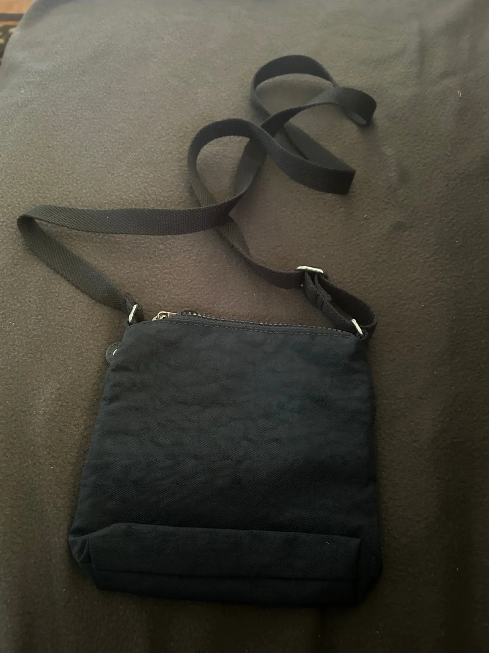 Kipling Black Compact Crossbody with Triple Zip Pockets